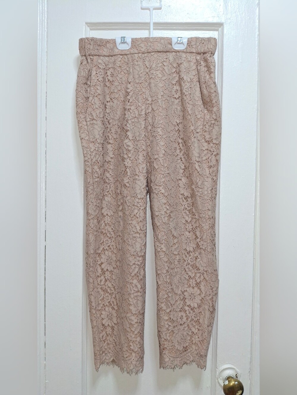 Women’s Lace Tapered Pants - Nude